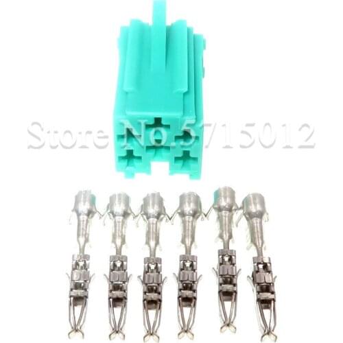 6 Hole 4A0 972 643A 4A0972643A Aux Stereo Sockets Auto Electric Car Automobile Audio Connector For VW