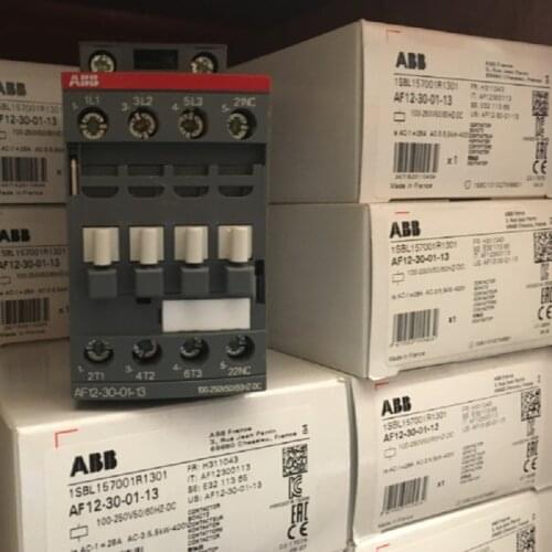 ABB 3-ploe contactors AF series AC/DC 1NC or 1NO 50HZ/60HZ 100V~250V DC 100V-250V 12A 5.5kw AF12-30-10-13 AF12-30-01-13