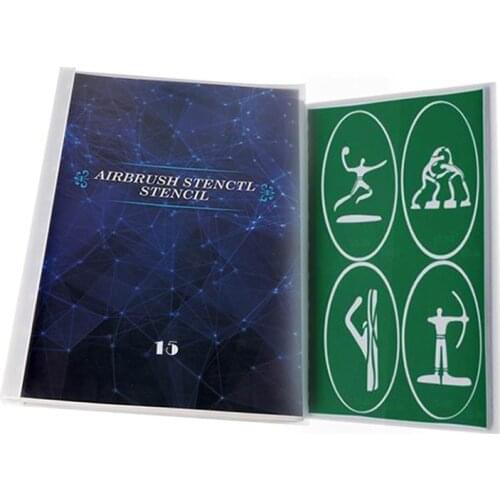 Airbrush Tattoo Stencils Set Book #15 Contains 102 Unique Stencil Reusable Adhesive Temorary Drawing Temple For Woman Boys Girl