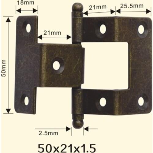 Freeshipping 50*21*1.5mm Iron Metal Hinge Sewing Machine Folding Table Furniture Flip Tray Hinges Big Door Hinges
