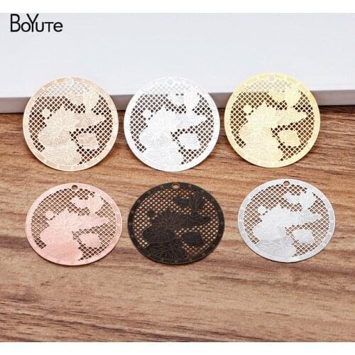 BoYuTe (20 Pieces/Lot) 36MM Metal Brass Lotus Leaf Sheets Diy Hand Made Jewelry Making Accessories Wholesale