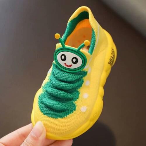 Kids Shoes Soft Bottom Sneaker First Walkers The caterpillar Sports Shoes Slip-On Girls Boys Cute Animal Running Shoe