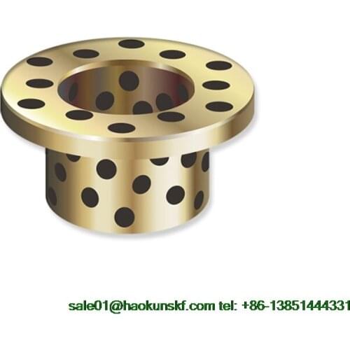 JFB405025 / 4025F (Size:40*50*25/65*5mm) Flanged Solid-Lubricanting Oilless Graphite Brass Bushing|Copper Bearing JFB4025