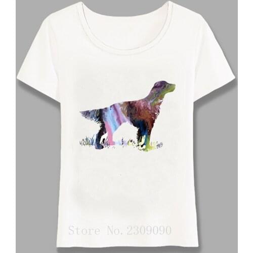 My Friend English Setter Art Watercolor T Shirt Fashion Women T-Shirt Summer Casual Tops Cute Girl Tees Dog Lovers Camiseta
