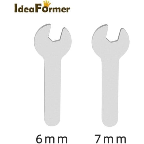 1Pc 6mm/7mm Opening Spanner Wrench for MK8 Nozzle / E3D V6 Nozzles Replacement Spare Parts for 3D Printer Accessories