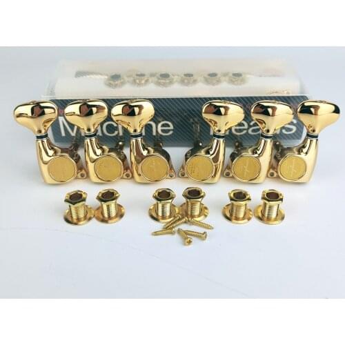 Guyker Guitar Machine Heads 3L+3R–1:21 Sealed Tuning Key Pegs Tuners Set Replacement for ST Tele SG Style Electric or Acoustic