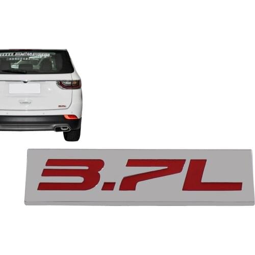 Chrome Red 3.7L 3.7 L for Engine Fender Trunk Lid Emblem Decal Badge Sticker