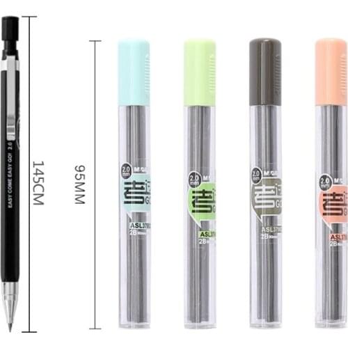 1Set Creative Candy Color 2.0mm Mechanical Pencil For Writing Kids Gift School Supplies