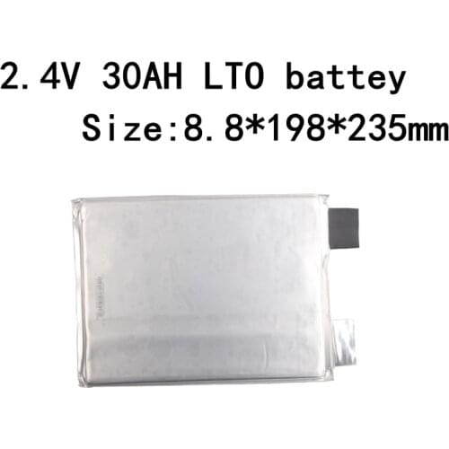 5pcs 15C High Discharge LTO 2.4V 30AH Lithium Titanate Battery 2.3V 30AH for DIY 24V 48V 30AH AGV Electric Forklift Solar Power