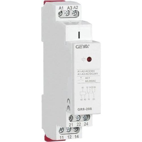 GR8-208 Din Rail Modular Auxiliary Relay Intermediate Relay