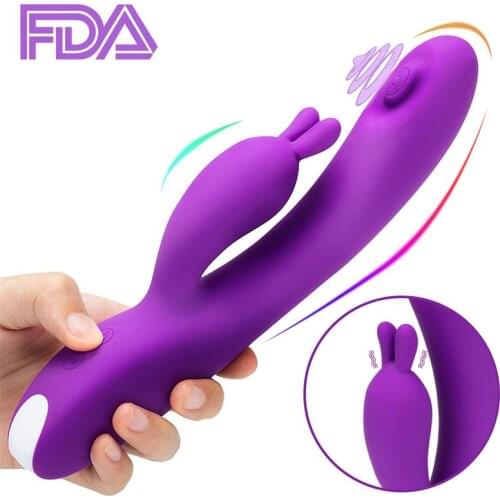 Powerful Rabbit Vibrator G Spot Dildo Vibrator For Women Clitoris Stimulator Wand AV Female Vibrating Penis Sex Toys For Couples