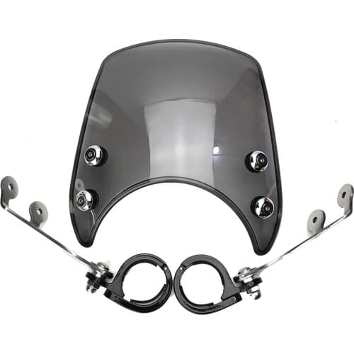 Motorcycle 39mm-41mm Windshield Windscreen Black/Smoke/Clear For Harley Sportster XL 883 1200 2004-2019