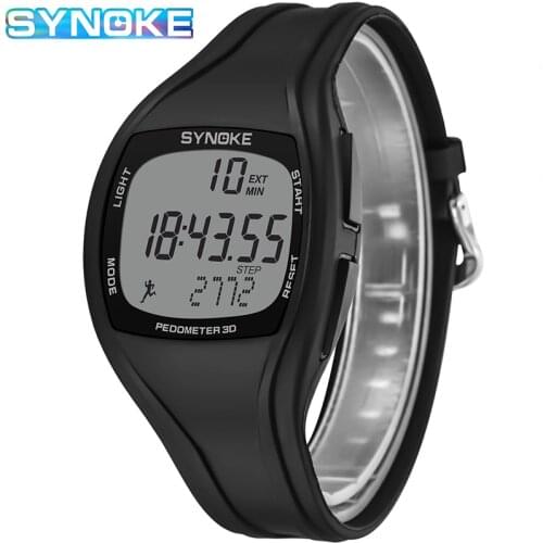 SYNOKE 9105 Watches For Men Luxury Waterproof LED Digital Sport Watch Men 3D Pedometer Square Electronic Wristwatches Man Clock