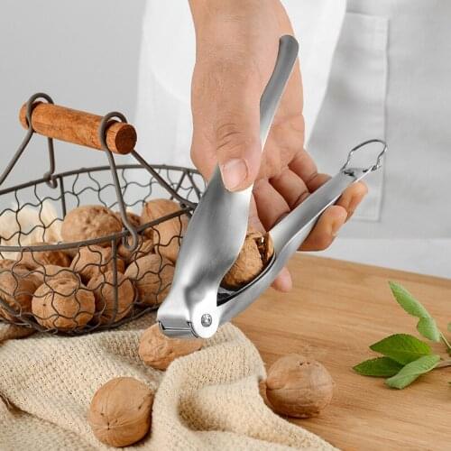 Stainless Steel 2 in 1 Quick Chestnut Clip Walnut Pliers Metal NutCracker Sheller Nut Opener Kitchen Tools Cutter Gadgets