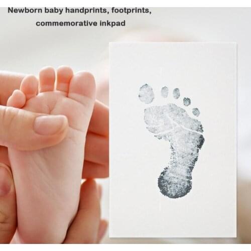Newborn Baby Handprint Footprint Makers Fashion Exquisite Beautiful Appearance Clean-touch Ink Pad with Print Paper
