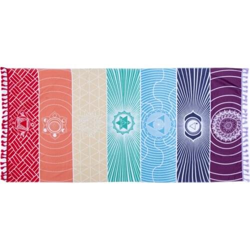 Single Rainbow Gym Yoga Mat Carpet Mandala Boho Stripes Yoga Mat Outdoor Sports Fitness Matcase 150x70cm/100x45cm