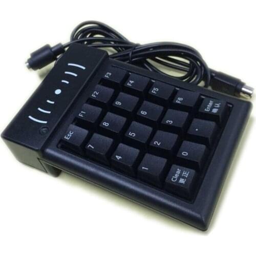 Plug and play keyboard port ID card swiping password keyboard | hotel ID membership card reader with password button