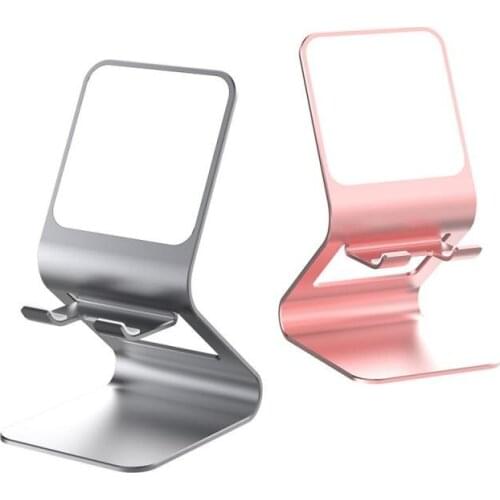 Phone Holder Stand Desktop Mirror Phone Stand Aluminum Alloy Foldable Metal Phone Holder Bracket For iPhone iPad Xiaomi