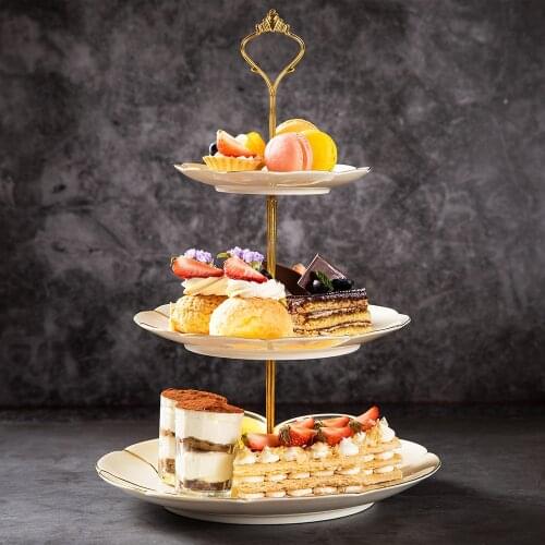 Stand Pastry Tray Candy Dishes Cake Desserts 2/3 Layer Stainless Steel Party Home Decoration Fruit Plates Christmas Xmas Kitchen