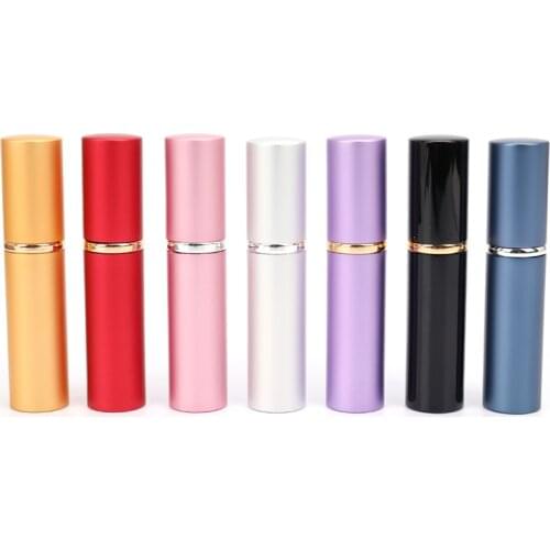 Mini 5ml Portable For Travel Aluminum Refillable Perfume Bottle With Spray&Empty Cosmetic Containers