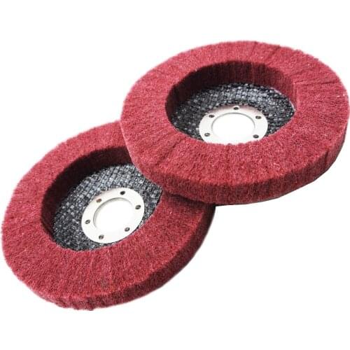 SATC 5Pcs 4.5" x 7/8" 320 Grit Polishing Grinding Wheel,Scouring pad Buffing Wheel Nylon Fiber Flap Disc for Angle Grinder