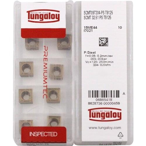 SCMT09T304-PS T9125 100% Original TUNGALOY carbide insert with the best quality 10pcs/lot free shipping