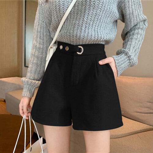 Shorts Women Shorts Womens Autumn And Winter High-Waisted Trousers Casual Pants Ropa Mujer