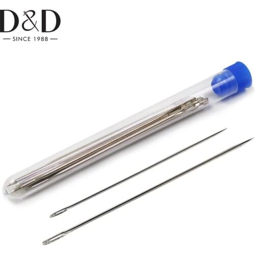 2Pcs Large Eye Sewing Needle Leather Stitch Needles Stainless Steel Embroidery Needle Tailor Sewing Accessories 10cm 12.5cm