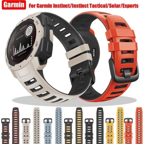 Silicone Wristband For Garmin Instinct/Instinct Tactical/Solar/Esports Smart WatchStrap Replacement Bracelet Sport Accessories