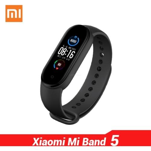 99% New Xiaomi SmartBand 5 Bracelet 1.1" AMOLED Screen 24h Heart Rate Sleep Monitor MiBand 5 Basic Version For Smart Home