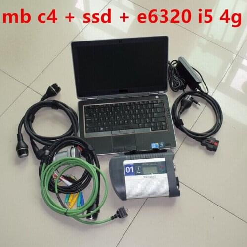 Super MB SD Connect C4 with i5 E6320 for dell Laptop Full Set Ready to Use