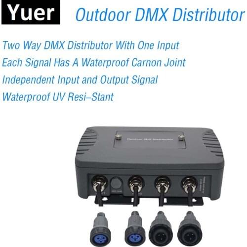 Outdoor Stage Light Controller DMX512 Splitter Light Signal Amplifier Splitter 2 Way DMX Distributor For Stage Equipments Dj