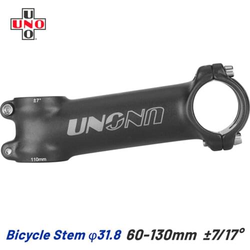 UNO Ultralight Bike Stem 7 17 Degree MTB Road Bicycle Stem 31.8mm 60/70/80/90/100/110/120/130mm Mountain MTB Bicycle Power Parts