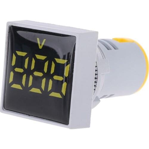 AC 20-500V Voltmeter Square Panel Volt Meter LED Digital Voltage Meter Indicator Light U4LB