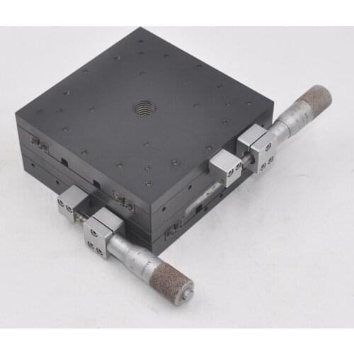 XY axis two-dimensional CHUO 125 * 125mm manual high-precision displacement slide optical fine-tuning platform iron