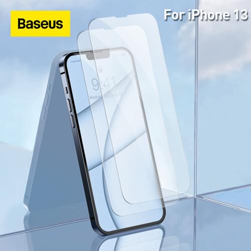 Baseus 2Pcs Screen Protector For iPhone 2021 Tempered Glass For iPhone Tempered Film Screen Protector Front Glass For iPhone 13