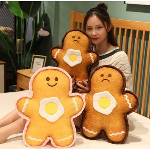 Zqswkl 30/40/50/cm cute soft cartoon egg poached plush toy doll creative simulation bread toast pillow doll for home plushie
