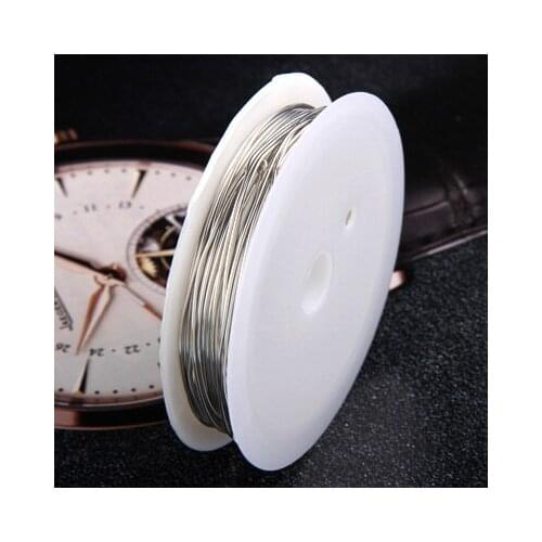 1 0 Roll Silver Plated Metal Beading Wire Cord Finding 0.6mm FASHION