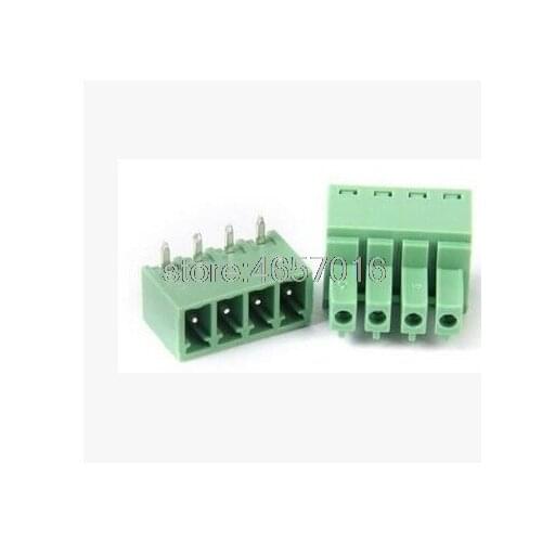 100PCS 2EDGK-3.81-4P + 2EDGR-3.81-4P 2EDGK 2EDGR 4Pin 3.81mm Right Angle Pin Plug-in Screw Terminal Block ROHS