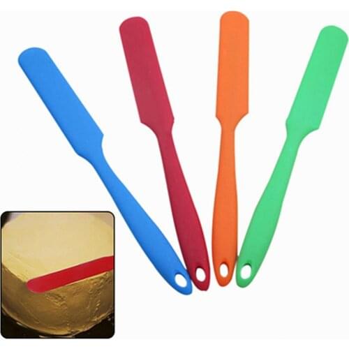 6 Color Cake Cream Spatula Scraper Brush Butter Pastry Mixing Batter Set Small Food for Silicone Kitchen Utensils Baking Tools