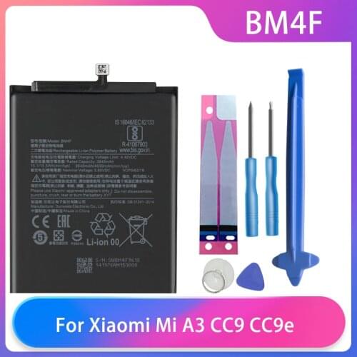 Original Battery For Xiaomi Mi A3 CC9 CC9e Phone Battery BM4F 4030mAh High Capacity XiaoMi Phone Batteries Free Tools