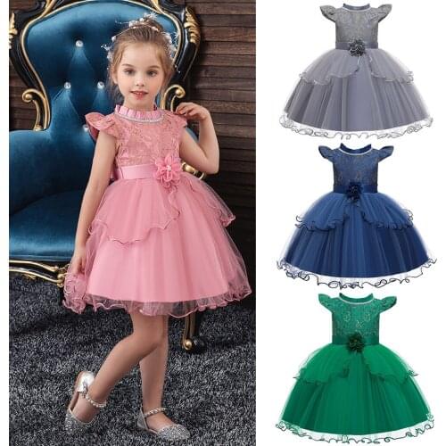 Baby girls Dress vestido summer clothes dresses for girls newborn Toddler girls Tulle Lace Party Dress Princess Dresses CF