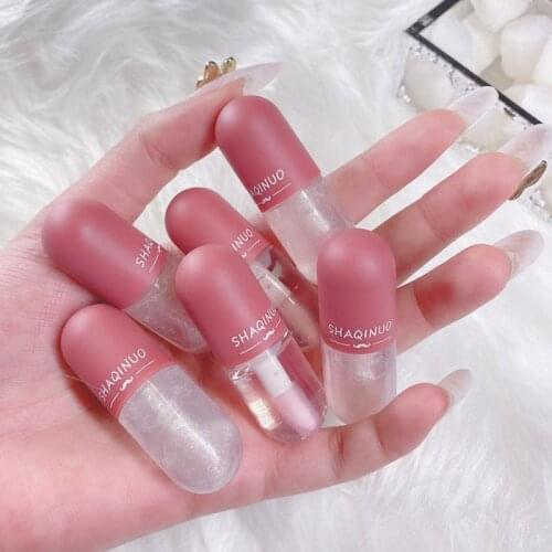 Baby Glitter Lip Gloss Plumper Mini Capsule Clear Luster Liquid Gloss Kiss-proof Moisturizing Shiny Cosmetic Beauty Makeup TSLM1