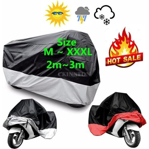 100Pcs/Lot Motorcycle Cover Outdoor UV Protector Bike Waterproof Rain Dustproof Cover for Motorcycle