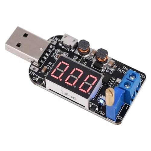 Voltage and Current Display USB Adjustable Step-down Power Supply Voltage Regulator Module 5V to Ultra DPL