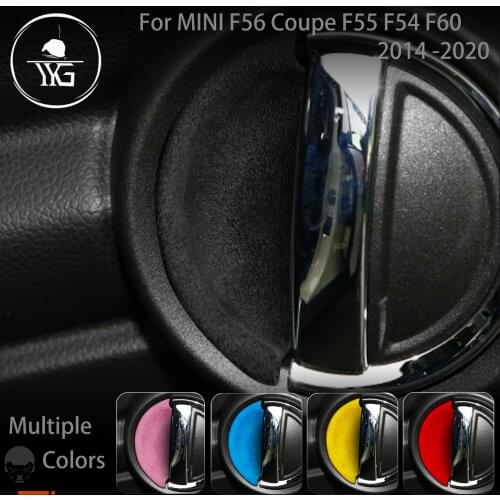 For Mini Cooper Hatch F56 3 doors F55 F54 F60 5 door 2014-2020 Door Bowl Trim Door Slot Suede Turn Fur ABS Cover Car Moulding