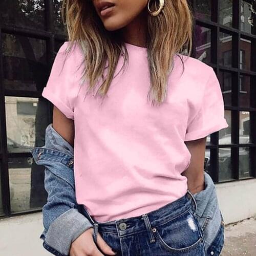T Shirts For Women Female Blank Pink Women Tshirts High Quality Design Female T Shirts Women Summer Cotton Plus Size Футболка