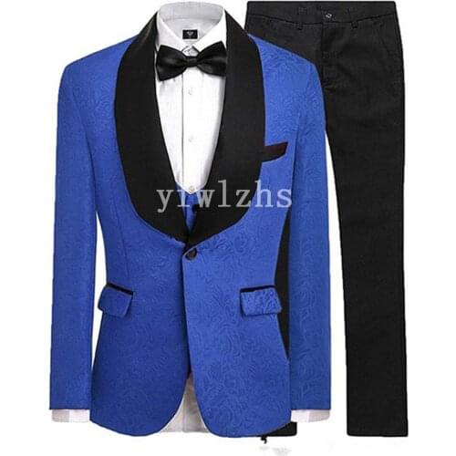 Handsome Embossing Groomsmen Shawl Lapel Groom Tuxedos Wedding Dress Men Suits Blazer Prom Dinner (Jacket+Pants+Tie+Vest) B112
