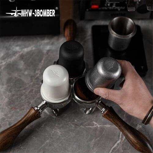 58mm Stainless Steel Dosing Cup Coffee Sniffing Mug Powder Feeder Fit Espresso Machine Portafilter Coffee Tamper Powder Tools