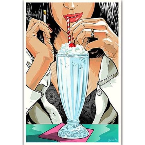 Hot Classic Horror Movie Pulp Fiction New 2-Silk Art Poster Wall Sticker Decoration Gift